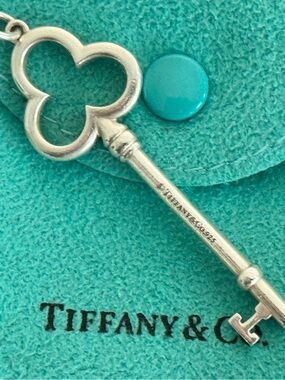 Tiffany & Co. Silver Trefoil Clover Key Pendant